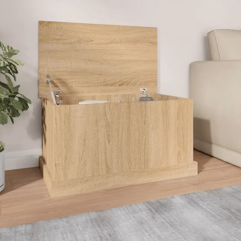 Contenitore vidaXL in legno ingegnerizzato Rovere Sonoma, colore marrone, L 70 cm x P 40 cm x H 38 cm