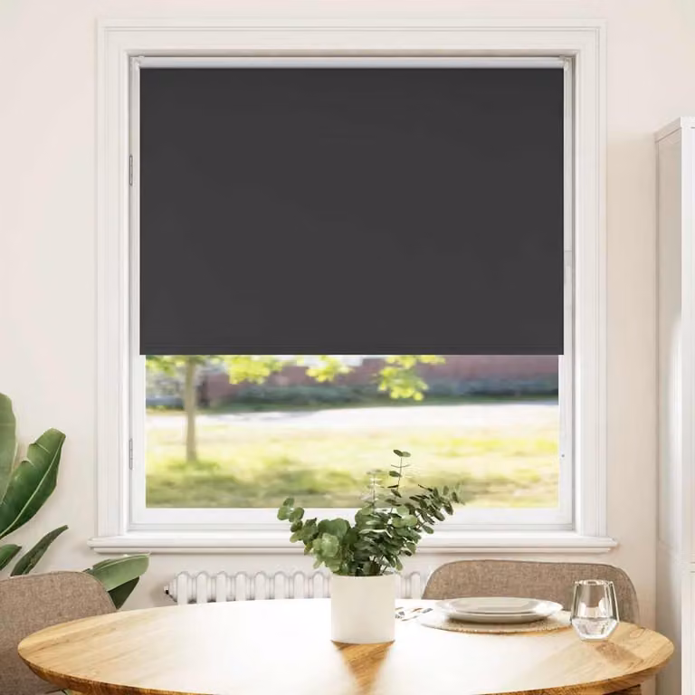 vidaXL Tenda a Rullo Oscurante Termoisolante in Poliestere, Colore Antracite/Nero, L 100 x H 175 cm