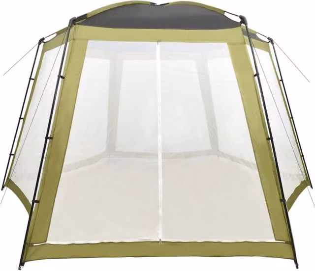 Tenda per Piscina VIDAXL in Tessuto e Acciaio, Verde, L: 433 cm, P: 500 cm, H: 250 cm
