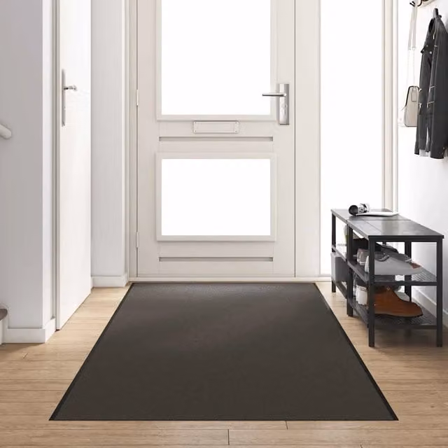 Tappetino moderno vidaXL antracite e nero in 100% poliammide L: 350 cm, P: 120 cm