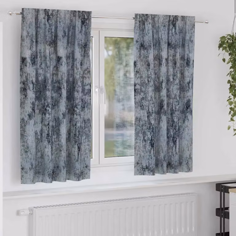 Set di 2 tende in velluto vidaXL Grigio Argento, oscuranti e termoisolanti, L: 140 cm x H: 175 cm