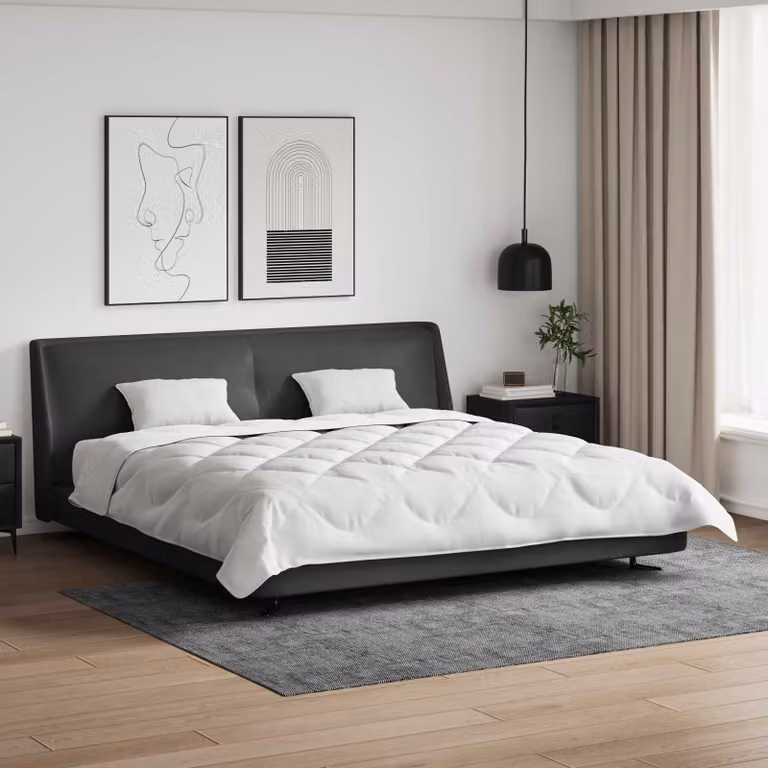Set di 3 piumoni e cuscini vidaXL in microfibra bianca per adulti, ideale per l'inverno