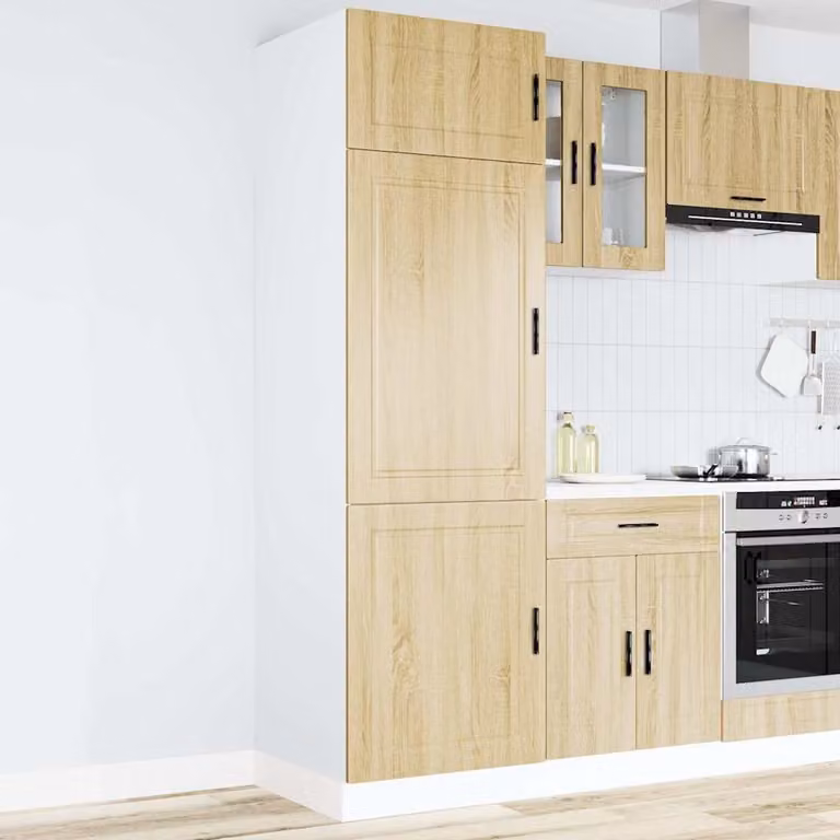 Armadio da cucina alto vidaXL Porto Rovere Sonoma marrone in legno MDF con ante a battente L/P/H: 60 x 57 x 207 cm