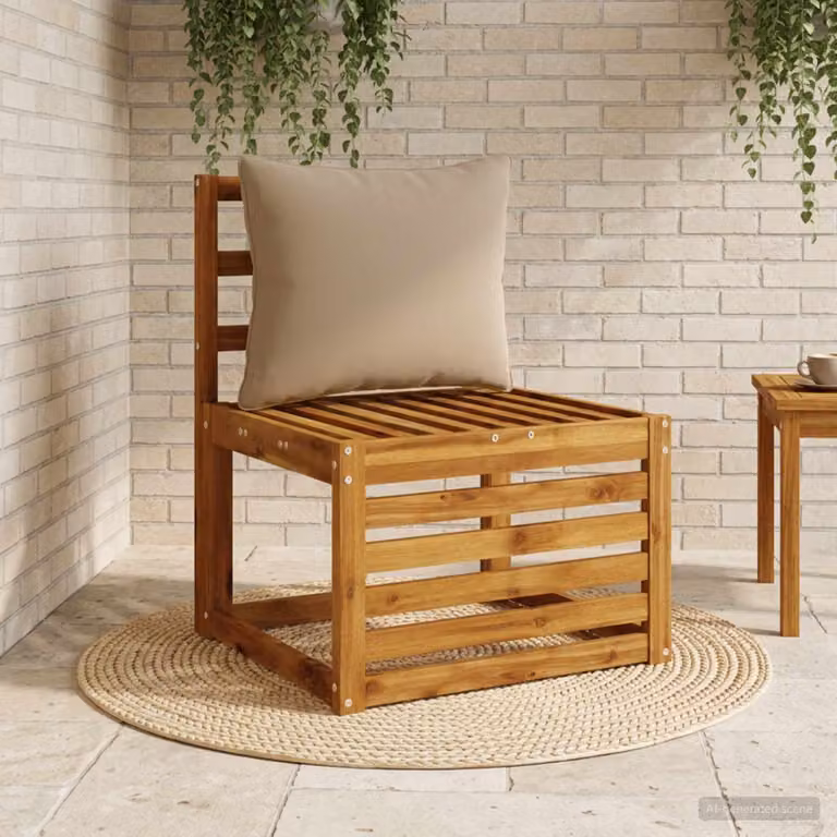 Cuscino per schiena vidaXL PUTTEN in poliestere, colore tortora/grigio/beige