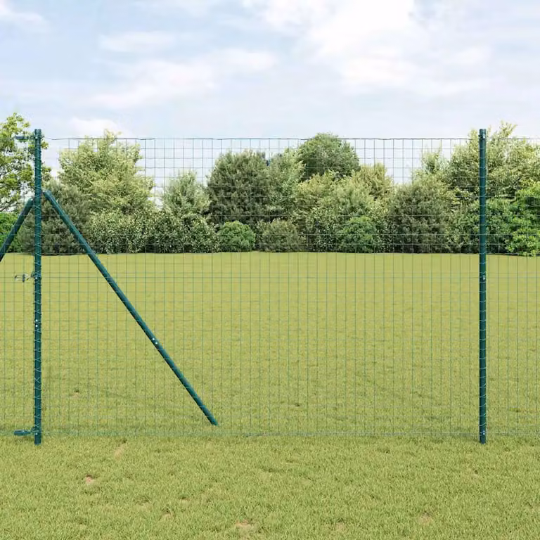 Set di 26 pali per recinzione interrati vidaXL, colore verde, L/P/H: 3,2 x 3,2 x 210 cm