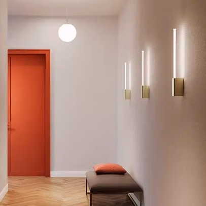 Brilliant Lampada da Parete LED in Alluminio Nero, Design Cilindrico Minimalista e Dimmerabile, L/P/H: 8.2 x 3.6 x 70.2 cm