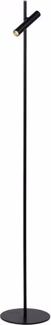 Lampada da terra LED Lucide Philon nera con luce calda 3000K