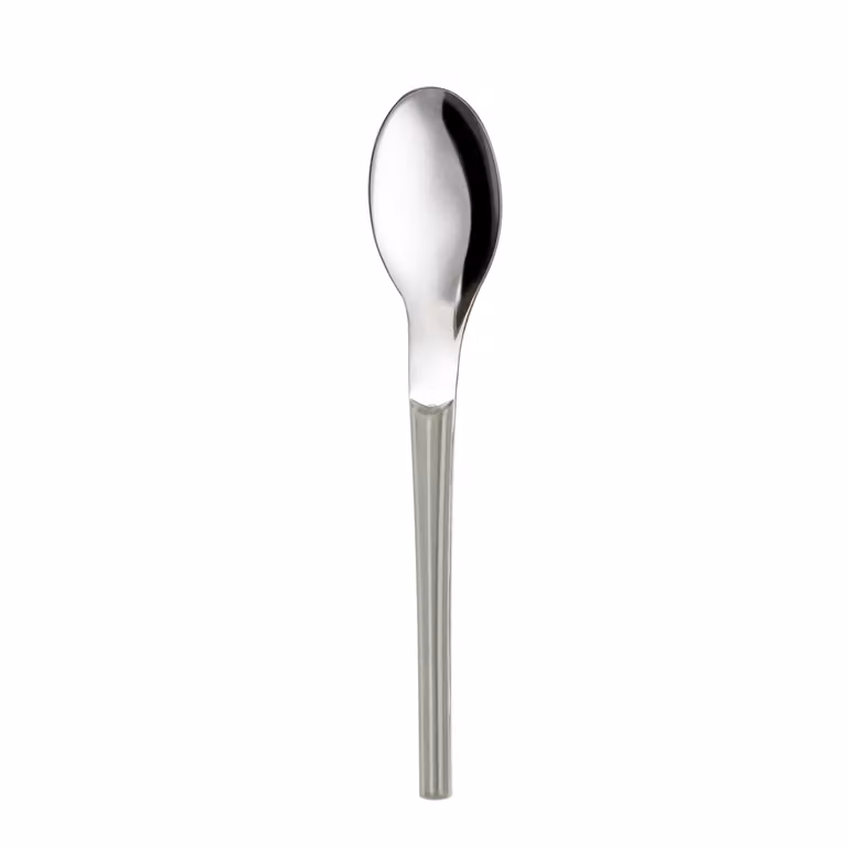 Cucchiaio in acciaio inox con manico color nocciola Eme