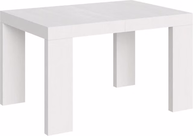 Tavolo allungabile moderno Roxel Bianco Frassino L/P/H: 130 x 90 x 77 cm, estensibile fino a 390 cm