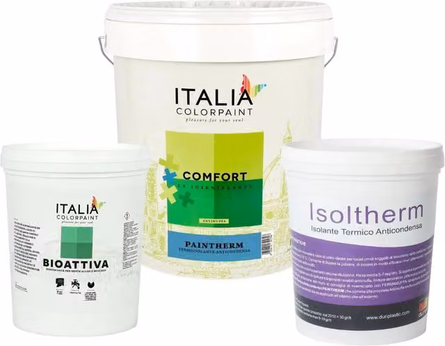Trattamento completo antimuffa e isolante Italia Colorpaint Isoltherm Fissativo Bioattiva Paintherm, colore bianco, resa 50 mq