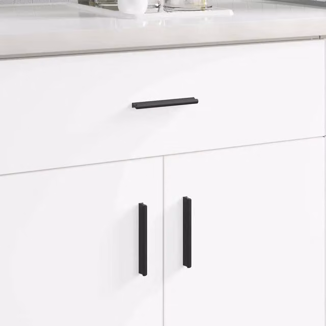 Manico vidaXL in alluminio nero opaco L: 10,6 cm, P: 7,4 mm, H: 15,5 mm