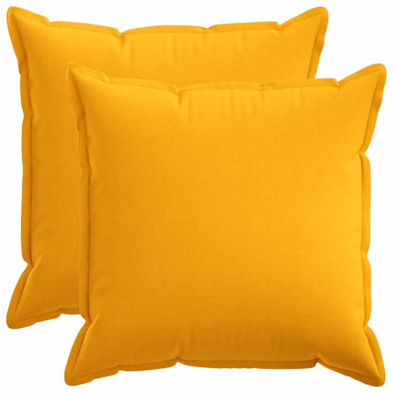 Set di 2 federe vidaXL HOUTEN Giallo Chiaro, forma quadrata, 70 x 70 cm