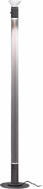 Piantana LED Dia di Martinelli Luce in vetro trasparente e metallo grigio con luce up/down