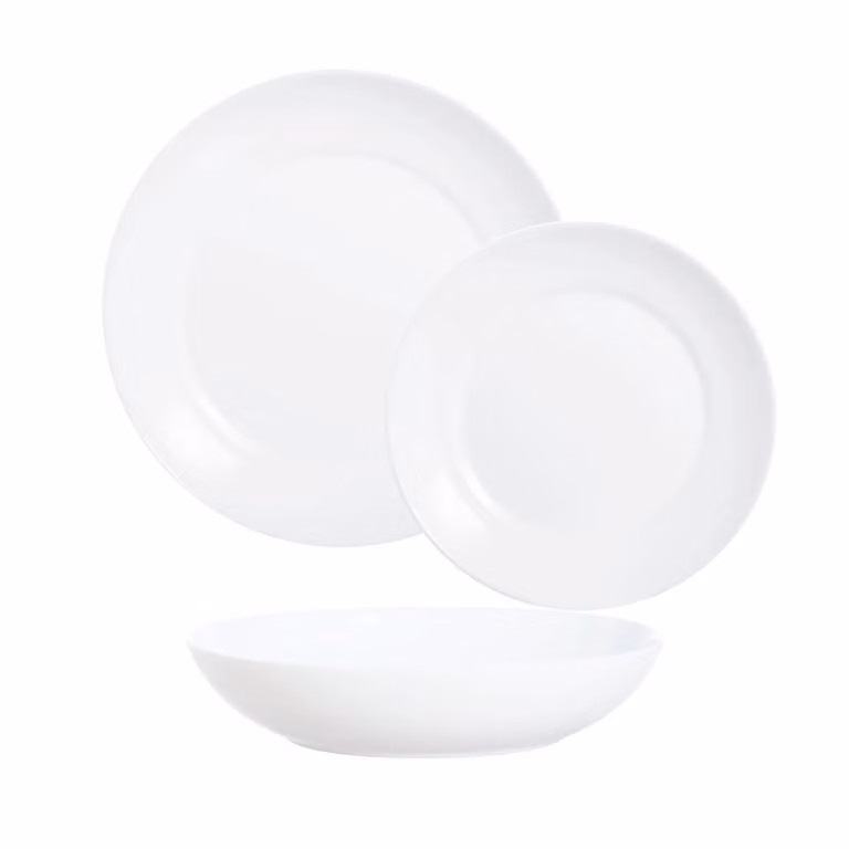 Servizio di piatti Luminarc Apy in vetro bianco, 18 pezzi