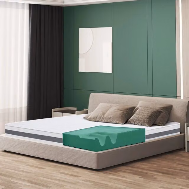 Materasso Singolo The White Stone in Memory Foam Antibatterico, Rivestimento 3D Air Ipoallergenico e Ortopedico a 7 Zone, L/P/H: 80 x 210 x 16 cm, Colore Bianco
