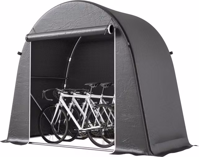 Casetta da giardino porta bici XYLO in metallo e plastica grigio antracite L: 200 cm, P: 120 cm, H: 120 cm