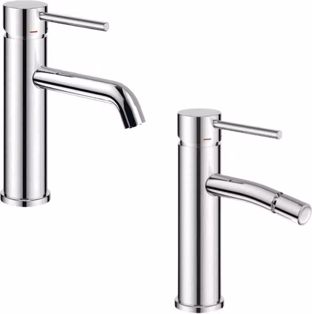 Miscelatore per lavabo M Rubinetterie serie Jazz con leva in metallo e pilecca pop-up, finitura cromata