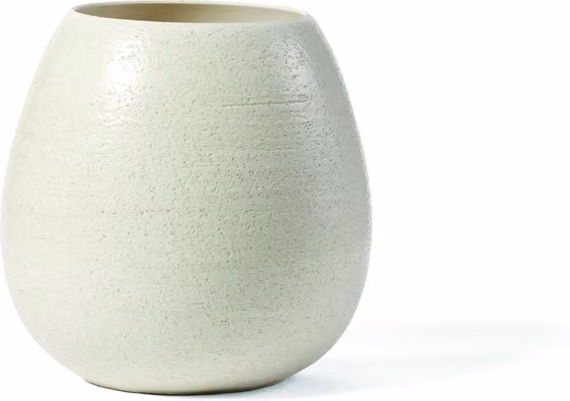 Vaso Teraplast in ceramica blu e bianco per tavolo con forma rotonda