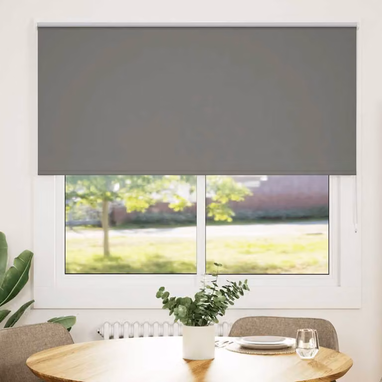 vidaXL Tenda a Rullo Oscurante Termoisolante in Poliestere, Grigio, L: 160 cm, H: 150 cm