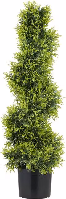 Albero artificiale a spirale HOMCOM verde in plastica con vaso per decorazione moderna, Altezza: 90 cm