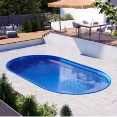 Piscina interrata ovale in acciaio PISCINE ITALIA NEWSKYBLUE 700 colore blue Altezza: 120 cm