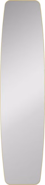 Specchio da parete ovale HOMCOM con cornice in metallo e legno, colore oro, L: 160 cm, P: 40 cm