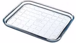 Vassoio rettangolare Pyrex in vetro borosilicato trasparente L: 32 cm, P: 26 cm