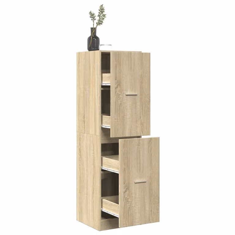 Armadietto da farmacia a parete vidaXL in legno Rovere Sonoma, L 40 cm, P 41 cm, H 144,5 cm
