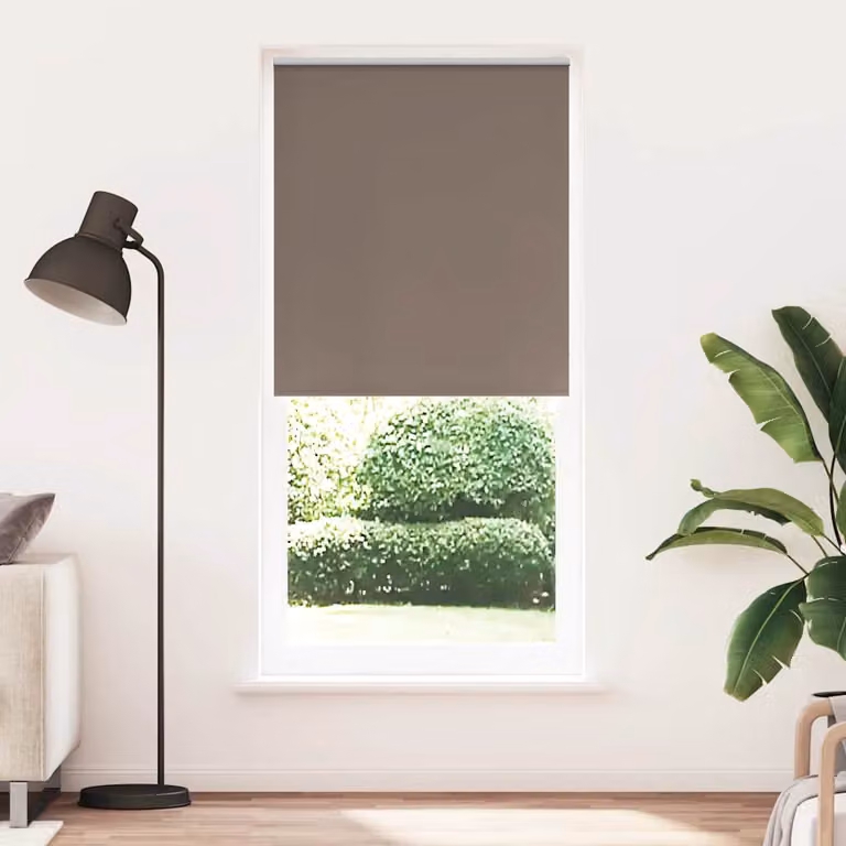 Tenda a rullo oscurante e termoisolante vidaXL in poliestere, colore marrone, L: 120 cm, H: 230 cm