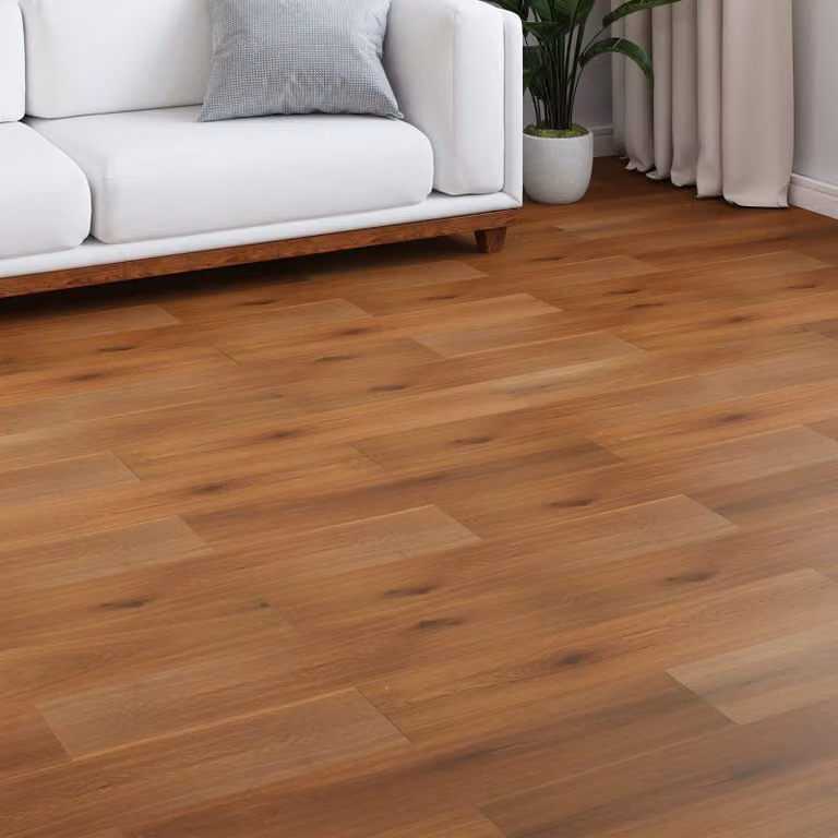 vidaXL Pavimento in laminato effetto legno Giallo Dorato, confezione da 15 pezzi, L: 101 cm, P: 20 cm, H: 0,8 cm