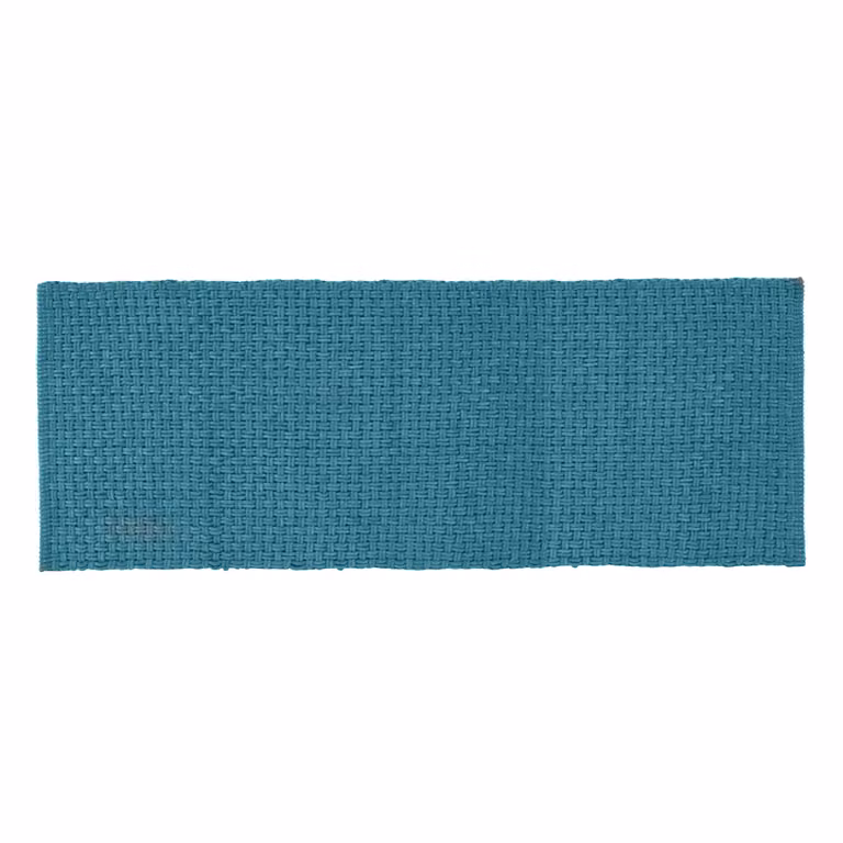 Tappeto da bagno KASANOVA in ciniglia denim blu e turchese, antiscivolo, L: 60 cm x P: 130 cm