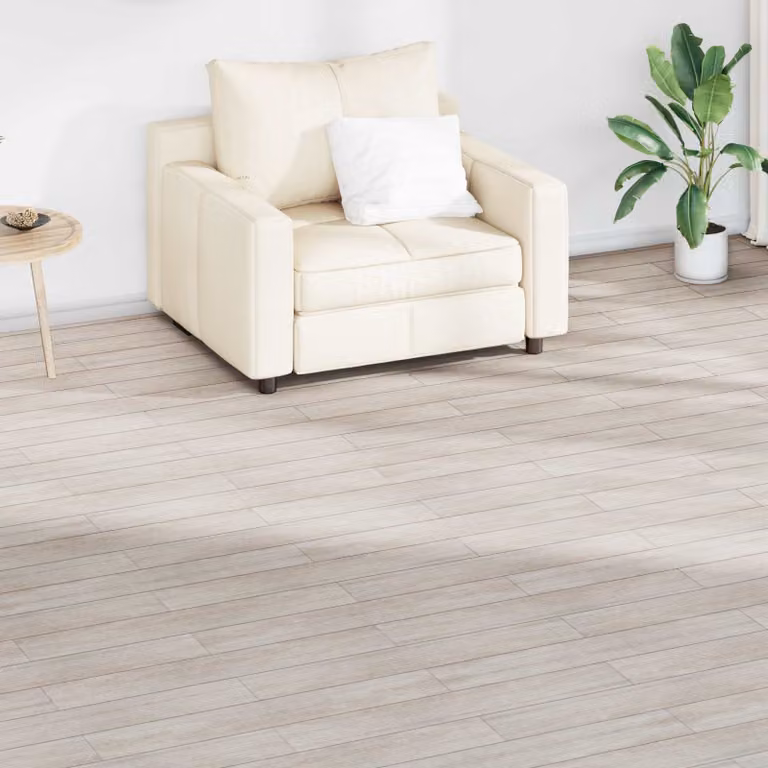 Pavimento in PVC effetto legno bianco rovere vidaXL, 5,02 m² (36 pezzi)