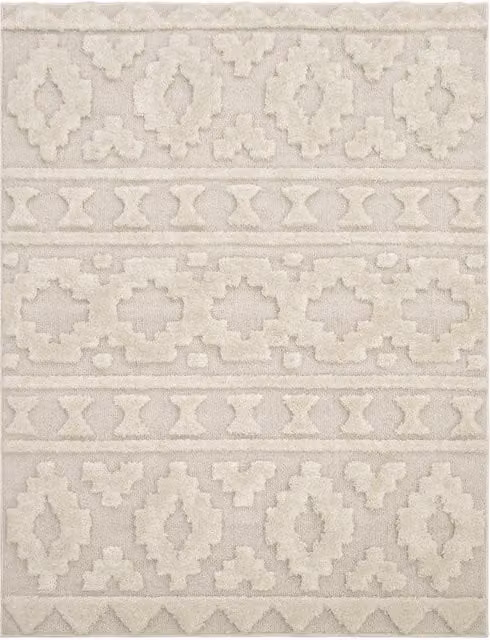 Tappeto Geneva beige moderno con effetto alto-basso L: 150 cm, P: 80 cm