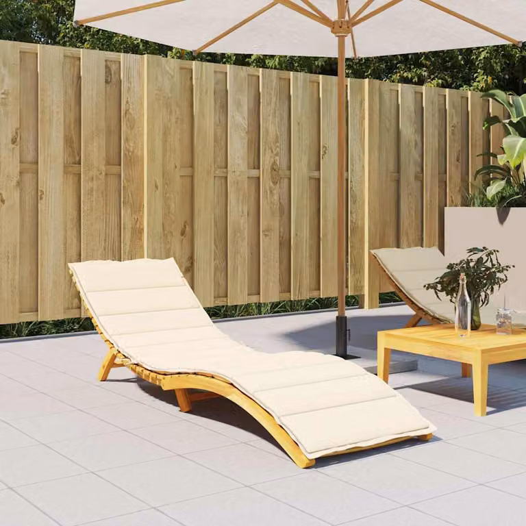 Cuscino per lettino vidaXL beige in tessuto Oxford impermeabile e traspirante L/P/H: 200 x 70 x 3 cm