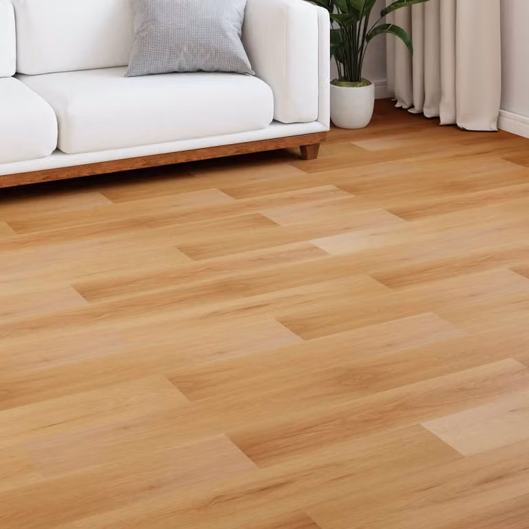 vidaXL Pavimento in laminato effetto bambù naturale colore beige, confezione da 15 pezzi, L: 101 cm, P: 20 cm, H: 0,8 cm