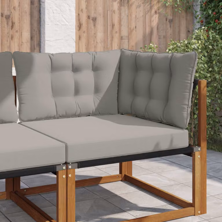 Cuscino per divano da esterno vidaXL in poliestere grigio, L 68,5 cm x P 68,5 cm