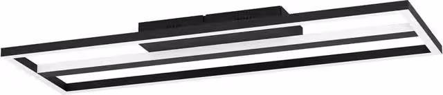 Plafoniera Moderna Eglo Calagrano-Z in Alluminio e Plastica con Luce LED Integrata da 21W, Colore Nero