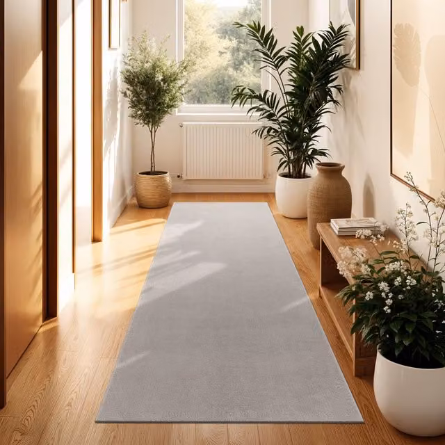 Tappeto Calia Italia argento moderno L: 80 cm, P: 300 cm