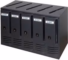 Blocchiera postale condominiale Alubox C5 Cubo componibile verticale con 5 cassette in alluminio colore grigio antracite L: 52 cm, P: 17,5 cm, H: 30 cm