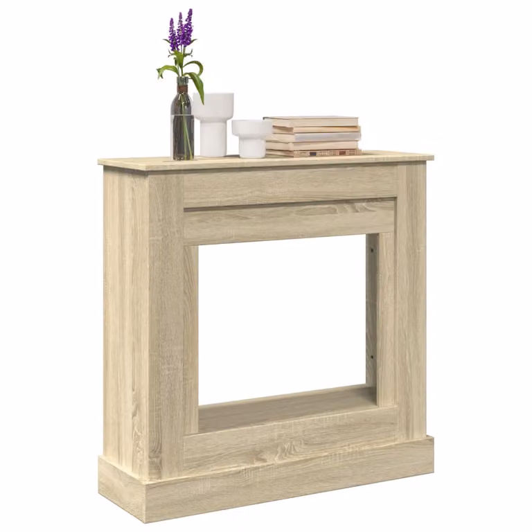 Cornice per Camino vidaXL in Rovere Sonoma, Colore Marrone/Beige, L 90 cm x P 30 cm x H 90 cm