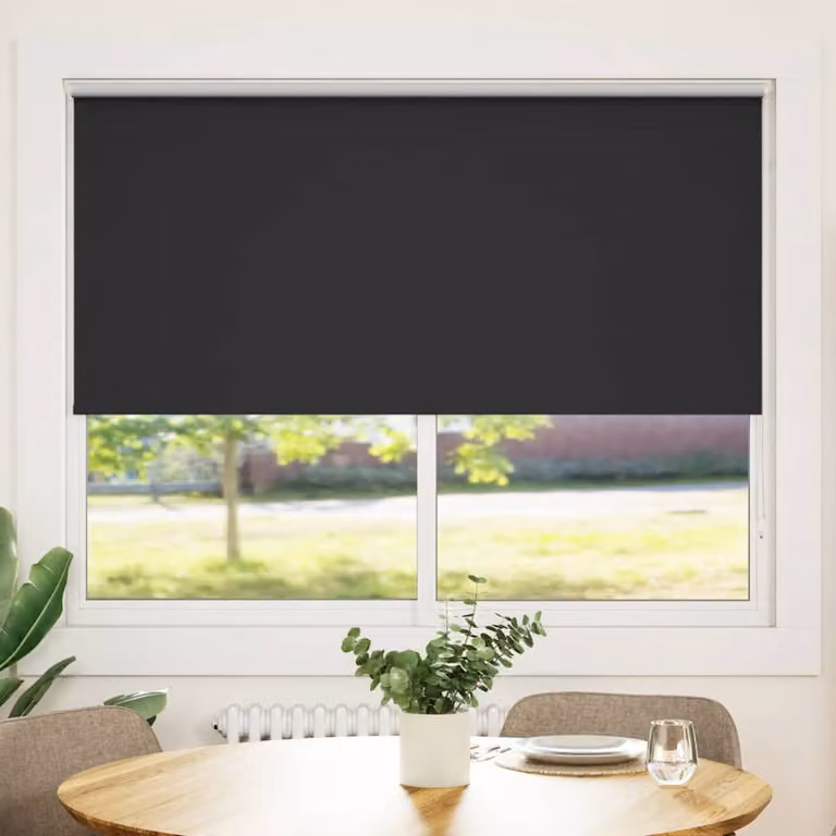 vidaXL Tenda a rullo oscurante in poliestere, colore nero, L: 160 cm, H: 175 cm