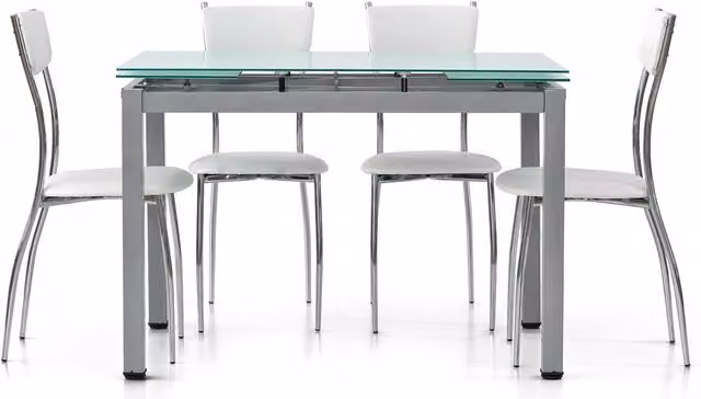 Tavolo da pranzo e ufficio allungabile in vetro moderno Mobili 2G L: 110 cm, P: 70 cm, H: 76 cm