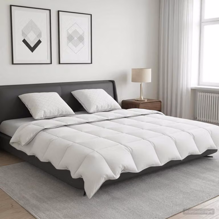 Set di 3 piumoni vidaXL FULDA in piume d'oca e piumino bianchi, modello estivo traspirante, L/P: 240 x 260 cm