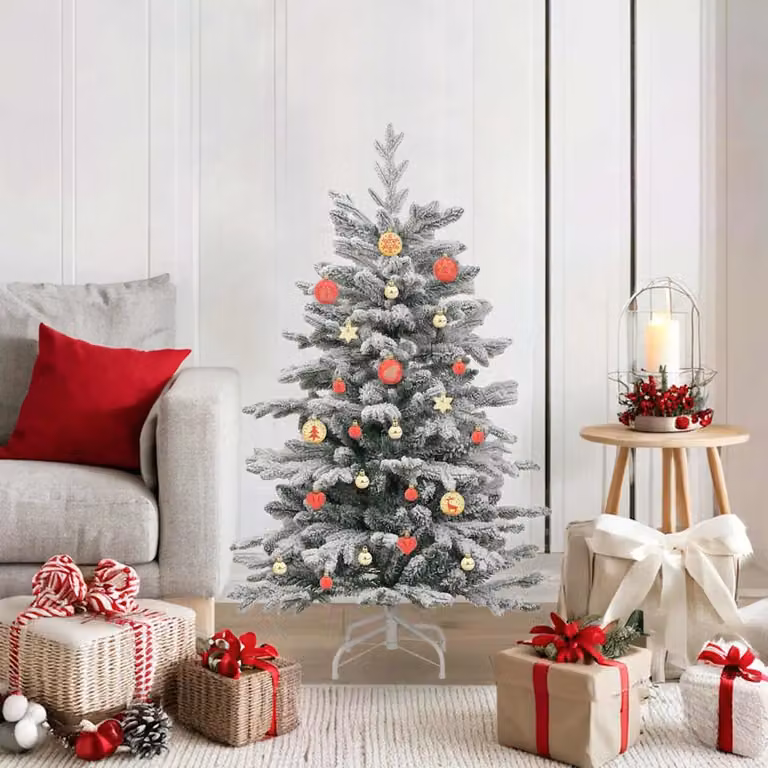 vidaXL Set di 40 Palle di Natale in Plastica Oro e Rosso, Diametro: 6 cm