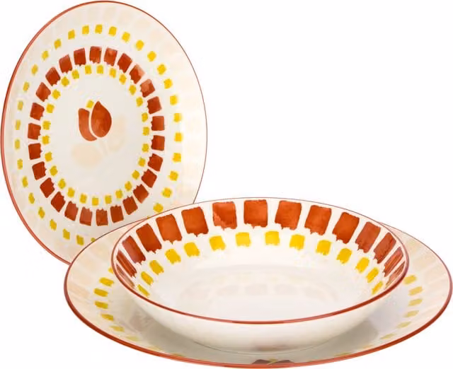 Servizio da cena Thun in porcellana con decoro floreale multicolore, 18 pezzi