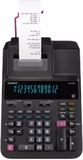 Orologio da parete digitale Casio DR-200R-BK-E-EC nero in plastica con design rettangolare
