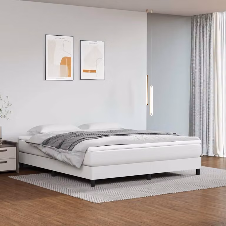 Materasso a molle insacchettate vidaXL in similpelle bianco L: 160 cm, P: 200 cm, H: 20 cm
