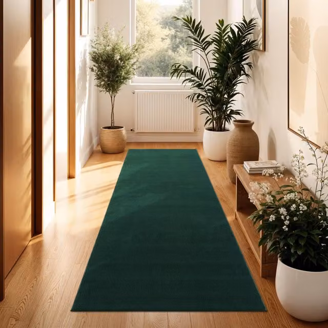 Tappeto Calia Italia verde moderno L: 80 cm, P: 300 cm