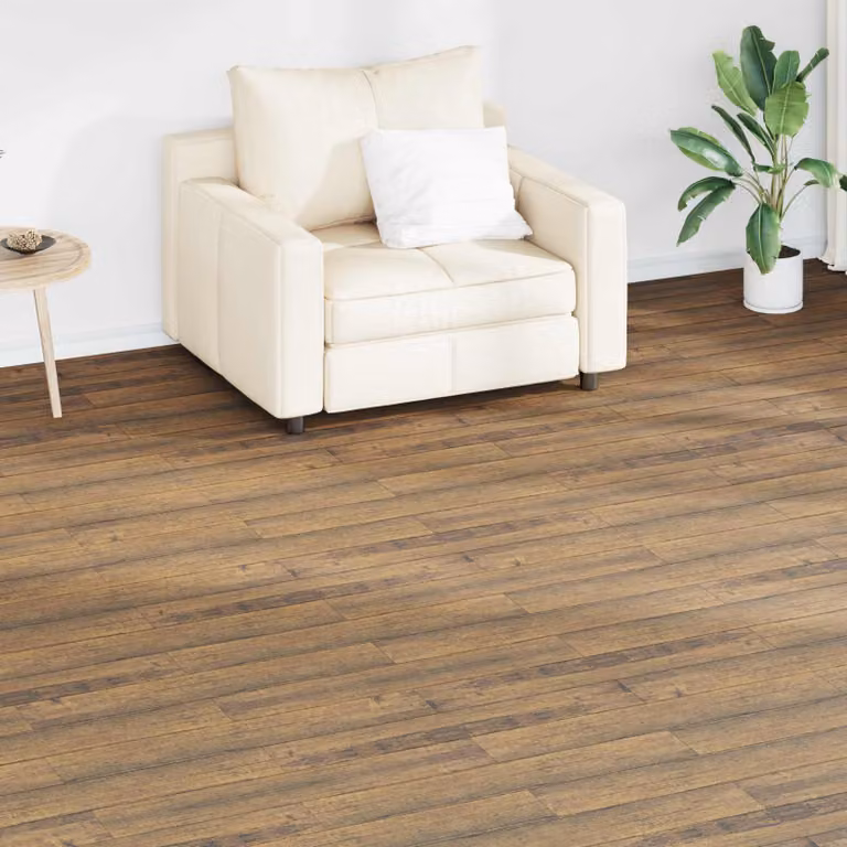 Tavole per pavimenti vidaXL effetto legno marrone, 2,51 m², 18 pezzi in PVC autoadesivo