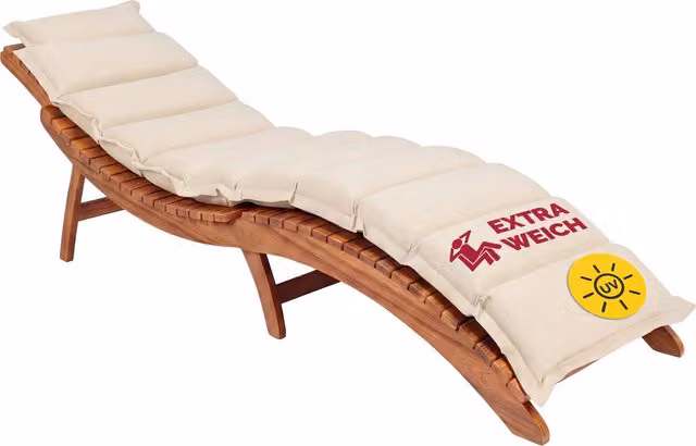 Cuscino per Sdraio Detex® beige impermeabile L: 192,5 cm, P: 61 cm